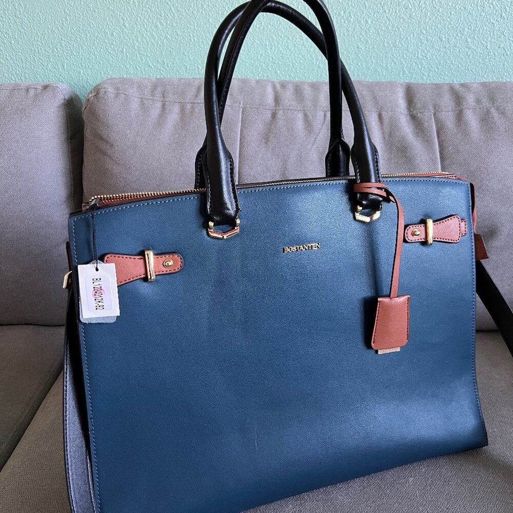 New Bostanten Leather Mizuki Classic Briefcase Laptop Tote Bag